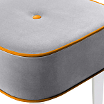 Квадратный мягкий пуф на белых ножках Winton Pouf Square варинант исполнения - 12 | Loft Concept в Липецке