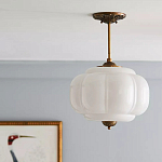 Подвесной светильник с абажуром из молочного стекла Vintage Charm варинант исполнения - 2 | Loft Concept в Липецке