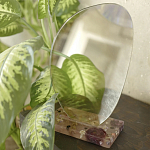 Настольное зеркало с подставкой из эпоксидной смолы с цветами Epoxy Resin Flowers Mirror варинант исполнения - 2 | Loft Concept в Липецке