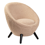 Кресло розовое с обивка из искусственного каракуля Iconic Creation варинант исполнения - 1 | Loft Concept в Липецке