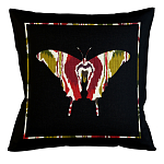 Подушка декоративная бабочка цветной узор Ikat Pattern варинант исполнения - 1 | Loft Concept в Липецке