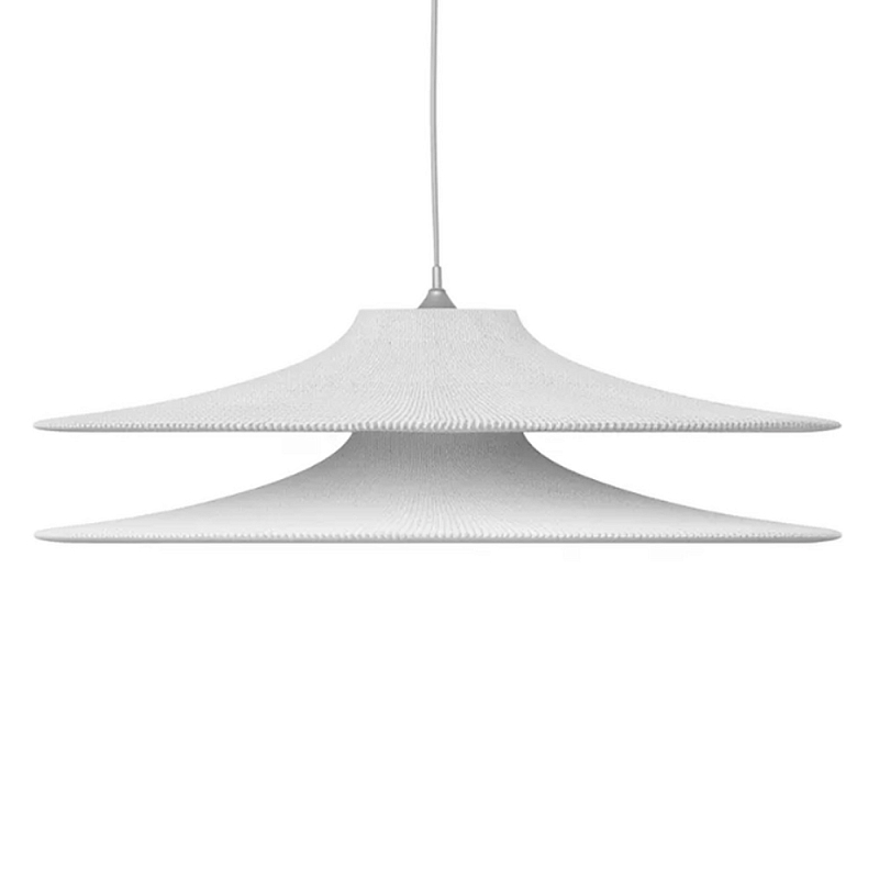 Подвесной вязаный белый светильник «Двойной Токио»  Белый в Липецке | Loft Concept 