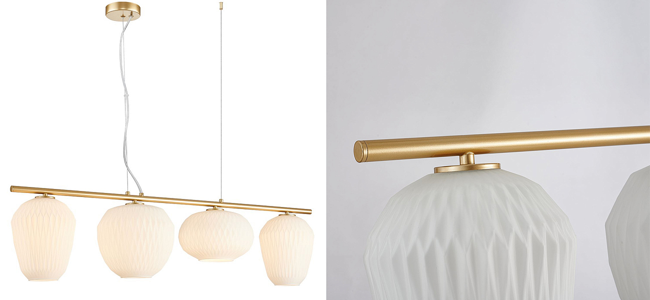 Люстра Foscarini c Белыми Плафонами Люстра Foscarini c Белыми Плафонами - Loft-Concept в Липецке