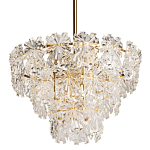 Люстра многоярусная с объемными прозрачными цветами Hanging Flowers варинант исполнения - 1 | Loft Concept в Липецке