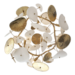 Люстра с белыми и золотистыми цветами Dahlia Flowers Lamp варинант исполнения - 4 | Loft Concept в Липецке