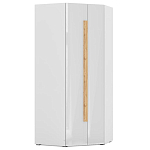 Шкаф угловой с белым глянцевым фасадом Grace of Furniture варинант исполнения - 1 | Loft Concept в Липецке