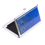 Визитница карманная металлическая с накладкой из натурального камня Лазурит Stone Business Card Holders  варинант исполнения - 2 | Loft Concept в Липецке