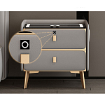 Умная прикроватная тумбочка c зарядкой для телефона Nightstand Smart варинант исполнения - 1 | Loft Concept в Липецке