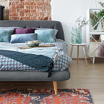 Кровать с мягким изголовьем Palmer Bed варинант исполнения - 5 | Loft Concept в Липецке