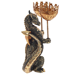 Подсвечник в виде дракона Dragon candlestick Gold Green варинант исполнения - 1 | Loft Concept в Липецке