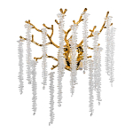 Бра золотого цвета с ветвями и хрустальными подвесками FAIRYTREE Light варинант исполнения - 1 | Loft Concept в Липецке