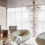 Люстра большая с прозрачными подвесками в форме капель Droplet Chandelier варинант исполнения - 1 | Loft Concept в Липецке