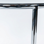 Приставной столик на серебристом основании с столешницей из стекла Noir варинант исполнения - 3 | Loft Concept в Липецке