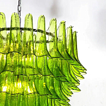 Люстра из семи ярусов зеленого стекла Independence варинант исполнения - 3 | Loft Concept в Липецке
