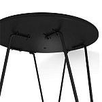 Стол журнальный c круглой столешницей из стекла серого цвета Gray and Gold Marble варинант исполнения - 5 | Loft Concept в Липецке