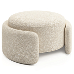 Круглая Оттоманка Alice ткань букле варинант исполнения - 1 | Loft Concept в Липецке