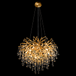 Люстра подвесная с прозрачными стеклянными подвесками в форме капель Диаметр 60 см Droplet Chandelier варинант исполнения - 5 | Loft Concept в Липецке