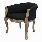 Кресло низкое в стиле прованс Louis French Armchair black flax варинант исполнения - 3 | Loft Concept в Липецке