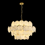 Люстра четырехъярусная с подвесками в форме дисков Cryptocrystalline Stone варинант исполнения - 4 | Loft Concept в Липецке