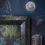 Обои ручная роспись Phuljhari Original colourway on Empire Blue dyed silk варинант исполнения - 2 | Loft Concept в Липецке