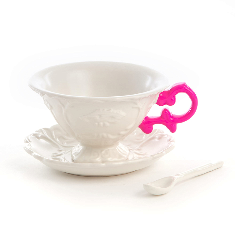 Чайная пара Seletti I-Tea Fuchsia Белый Фуксия Чайная пара Seletti I-Tea Fuchsia Белый Фуксия в Липецке | Loft Concept