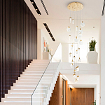 Каскадная люстра с плафонами в виде круглых пластин из хрусталя Esme Round Plates Chandelier 25 варинант исполнения - 3 | Loft Concept в Липецке