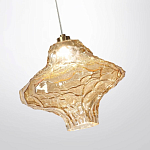 Подвесной светильник с плафоном из фактурного светло-янтарного стекла Light Ensemble варинант исполнения - 5 | Loft Concept в Липецке