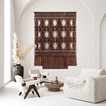 Панно Макраме коричневый цвет  варинант исполнения - 3 | Loft Concept в Липецке