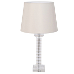 Настольная лампа с кремовым абажуром на фактурном стеклянном основании Source варинант исполнения - 1 | Loft Concept в Липецке