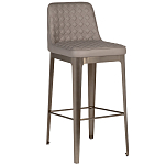 Стул барный светло-серый из экокожи Spectacular High Bar Stool варинант исполнения - 1 | Loft Concept в Липецке