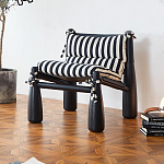 Кресло черно-белое со съемными подушками Celebrity варинант исполнения - 1 | Loft Concept в Липецке