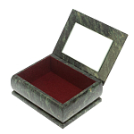 Шкатулка с зеркалом из натурального камня змеевик Stone Casket варинант исполнения - 4 | Loft Concept в Липецке