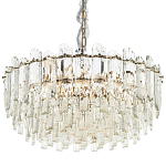 Круглая многоярусная люстра с хрустальным декором Cascade Waterfall Crystal Chandelier 12 варинант исполнения - 1 | Loft Concept в Липецке
