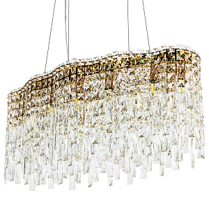 Линейная люстра с хрустальным декором Linear Atwater Crystal Chandelier 12