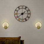 Бра в форме диска из бежевого алебастра Cryptocrystalline Stone варинант исполнения - 3 | Loft Concept в Липецке