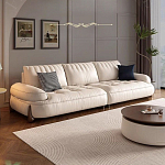 Диван кожаный с каркасом из массива дерева Furniture Medieval варинант исполнения - 2 | Loft Concept в Липецке