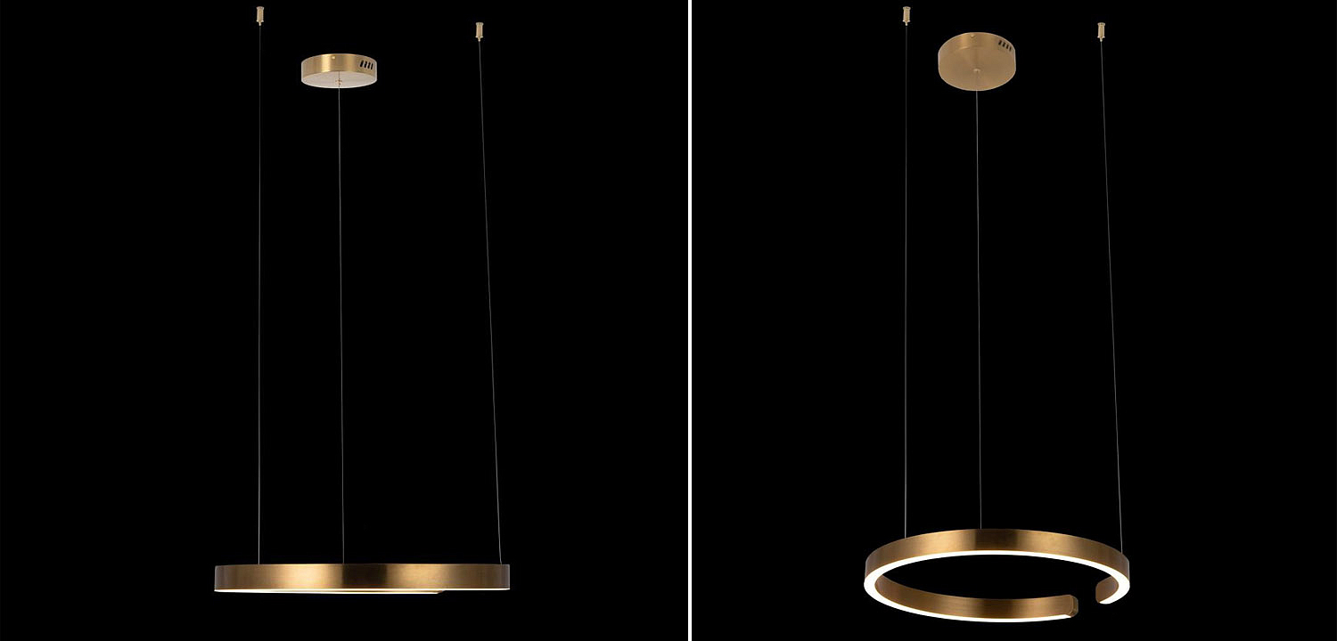 Подвесной светильник Half Ring brass 60 Подвесной светильник Half Ring brass 60 - Loft-Concept в Липецке