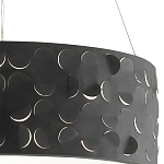 Люстра в форме цилиндра с чёрным фактурным абажуром Round Necklines варинант исполнения - 1 | Loft Concept в Липецке