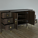 Большой Комод-буфет Elsa Dreams Walnut с ящиками варинант исполнения - 1 | Loft Concept в Липецке