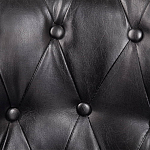 Кресло кожаное с мягкими подлокотниками на 4-х деревянных ножках Logan Leather Armchair black варинант исполнения - 5 | Loft Concept в Липецке
