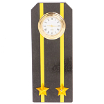 Часы подарочные настольные в виде погона ВМФ из натурального камня Змеевик Military Clock варинант исполнения - 4 | Loft Concept в Липецке