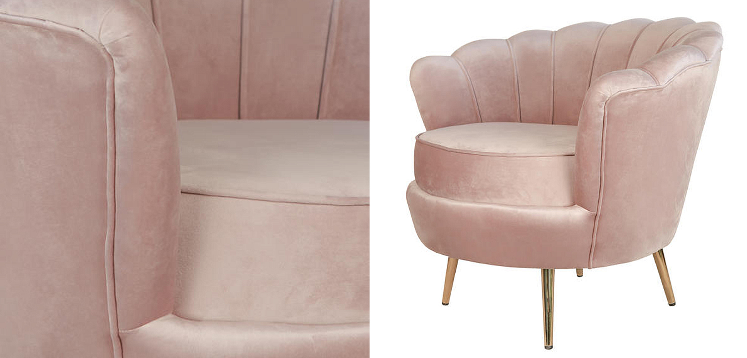Кресло Розовый велюр Trapezium Pink velvet Кресло Розовый велюр Trapezium Pink velvet - Loft-Concept в Липецке