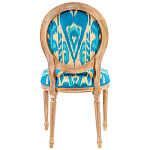 Стул из натурального бука с бирюзово-желтым узором Ikat Pattern бирюзовый варинант исполнения - 2 | Loft Concept в Липецке