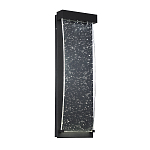 Настенный фонарь уличный прямоугольный черного цвета со стеклом с пузырьками Eurofase варинант исполнения - 2 | Loft Concept в Липецке