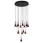 Люстра светодиодная с акриловыми конусообразными плафономи розовое золото Astra 60   варинант исполнения - 2 | Loft Concept в Липецке