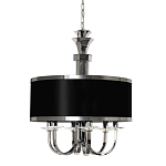 Люстра подвесная круглая с черным абажуром и чашей крепления в форме многогранника Natural Concepts варинант исполнения - 1 | Loft Concept в Липецке