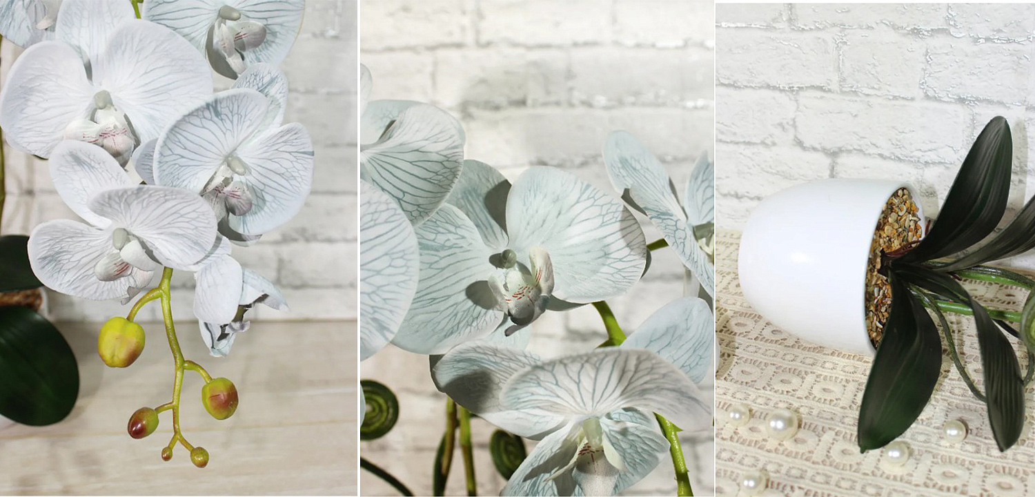 Декоративный искусственный цветок Orchid gray Декоративный искусственный цветок Orchid gray - Loft-Concept в Липецке