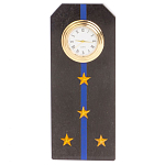 Часы погон подарочные настольные Авиация ВМФ из натурального камня Змеевик Military Clock варинант исполнения - 7 | Loft Concept в Липецке