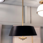 Подвесной светильник с конусовидным металлическим абажуром черного цвета Kichler варинант исполнения - 11 | Loft Concept в Липецке