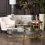 Столик журнальный серебристый с круглой столешницей Showing Refinement варинант исполнения - 3 | Loft Concept в Липецке